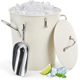 YOUEON front view white ice bucket shows compact chill convenience