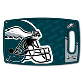 YouTheFan cutting board front view showing Eagles logo and durable surface