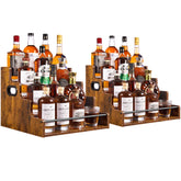 YQBRAO front view showing both racks and organized bottles for neat display