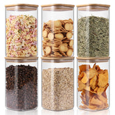 YUNCANG front view clear glass jar showing capacity and neat storage