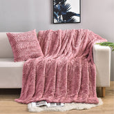YUSOKI muted mauve folded front showing plush finish and elegant look