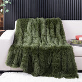 YUSOKI front view showing olive faux fur and cozy visual appeal