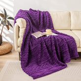 YUSOKI front patterned throw showing boho texture and stylish accent