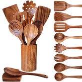 YYLTJR front view of full 10-piece set with holder showing organized storage benefit