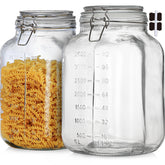 ZALSSKE front view of both jars showing clear glass and space saving