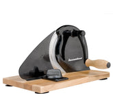 Zassenhaus classic bread slicer front view showing sturdy build and clean edges for even slices