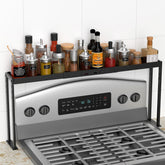ZDDLOINP front view of stove shelf showing organized spices and benefits