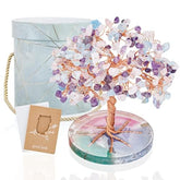 ZenBless crystal tree front view showing full gemstones and balanced design benefit