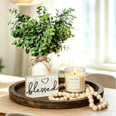 ZENLIV front packaging and assembled display showing coordinated farmhouse set benefits
