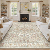 zesthome front view of orange 8x10 rug showing full pattern and warmth
