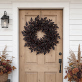 Zesua plum wreath front door view enhances curb appeal