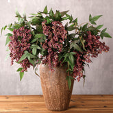 Zeyune front view of three gray purple berry stems showcasing seasonal color and instant decor upgrade
