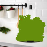 ZIHEAN front view of festive paper towel holder showing stable base and tree design
