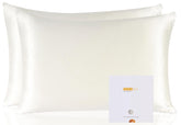 ZIMASILK front view of queen pillowcase showing smooth silk surface and elegant color
