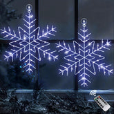 Zimati snowflake front view showing design and cool white LED glow benefit