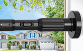 ZipGlo front view of black tension rod showing sleek profile and quick fit benefit