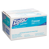 Ziploc front packaging showing gallon double-zipper for reliable freezer protection
