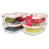 Ziruma front view of beige 4-pack showing clean, non‑toxic storage