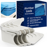 Zlumber front packaging showing product and benefit of secure sheets