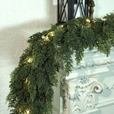 Zmtyykh garland front packaging showing length and prelit feature for easy setup
