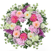 Zmtyykh front view wreath showing full floral arrangement and curb appeal