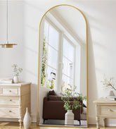 ZMYCZ arched mirror front view showing full-length reflection and elegant design benefit