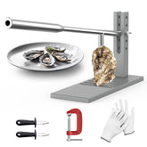 ZOAMEACY front view of oyster shucker showing compact, stable design and quick operation