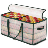 ZOBER front packaging showing green durable ornament box and capacity