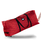 ZOBER quilted red bag front view showing festive storage benefit