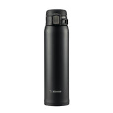 Zojirushi front view showing mug exterior and branding, highlights sleek design
