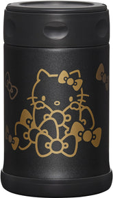 Zojirushi Hello Kitty front view showing compact black design and branding convenience