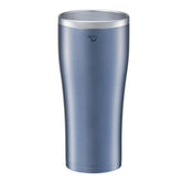 Zojirushi stainless tumbler front view showing sleek shape and color for reliable portability