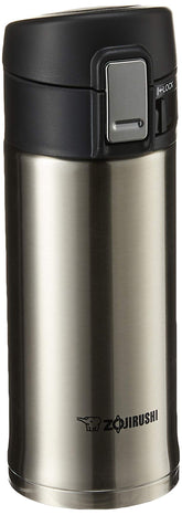 Zojirushi mug front view showing compact shape and insulation benefit