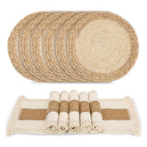Zology front packaging showing full 12-piece placemat set and natural finish