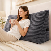 Zonamat front view showing full Twin-size wedge support and neat dark grey finish