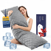 ZonLi front view of full 20x54 body pillow showing shape and cover comfort