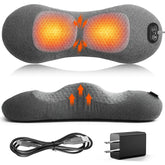 Zrpeo front view showing massager on chair and clear lumbar fit benefit