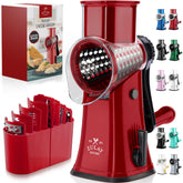 Zulay Kitchen front view showing compact rotary grater and handle for fast prep