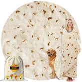 Zulay Kitchen tortilla blanket front view showing realistic print and round shape for fun comfort