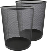 Zuvo front view of mesh waste basket showing sleek modern profile and tidy look