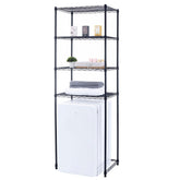 Zvyteay full front view of 4-tier shelf showing compact organization benefit