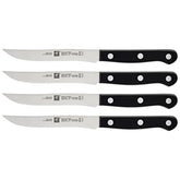 ZWILLING front view set showing four knives and benefits of uniform design