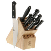 ZWILLING front view of 10-piece block set showing complete kit and organization
