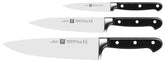 ZWILLING front view of three-piece set showing balanced blades and handles for versatile prep