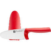 ZWILLING Twinny front view showing red kids chef’s knife for safe learning