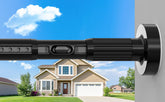 ZYKORT front view of black tension rod showing sleek finish and easy install benefit