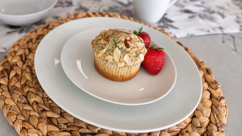 10 Strawberry Street plates on dishwasher rack showing easy cleanup and durability benefit