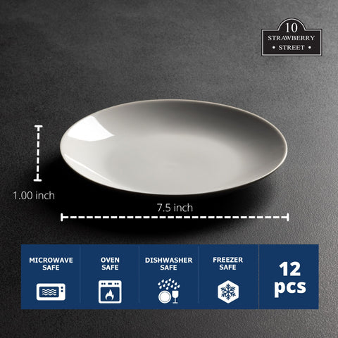 10 Strawberry Street coupe plate in oven illustrating oven-safe up to 500°F convenience