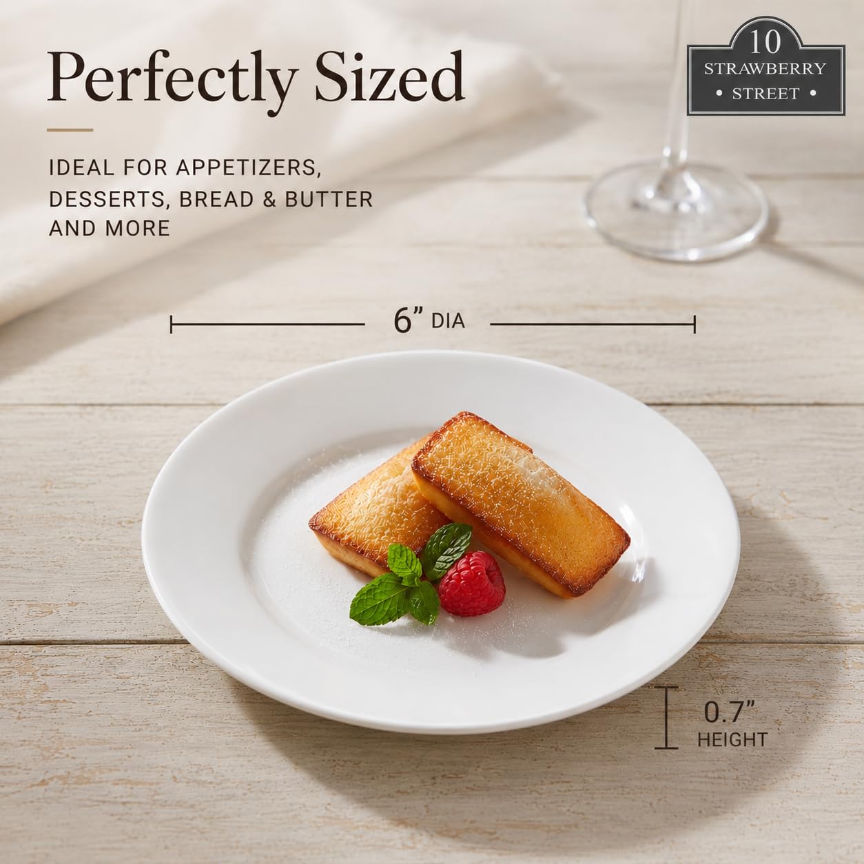 10 Strawberry Street stacked plates side profile, space-saving storage benefit