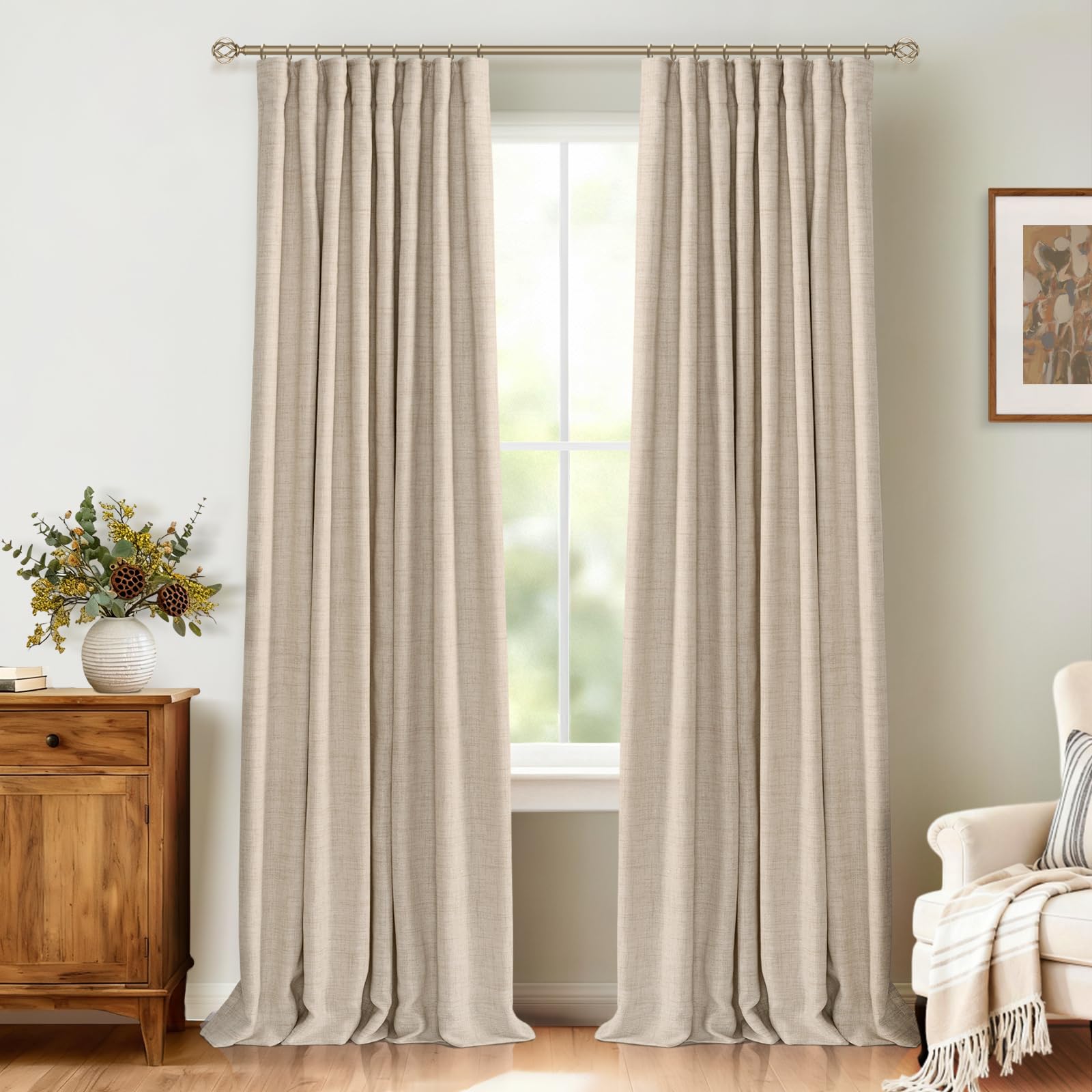 100% Blackout Shield front hanging panel showing full blackout and elegant drape
